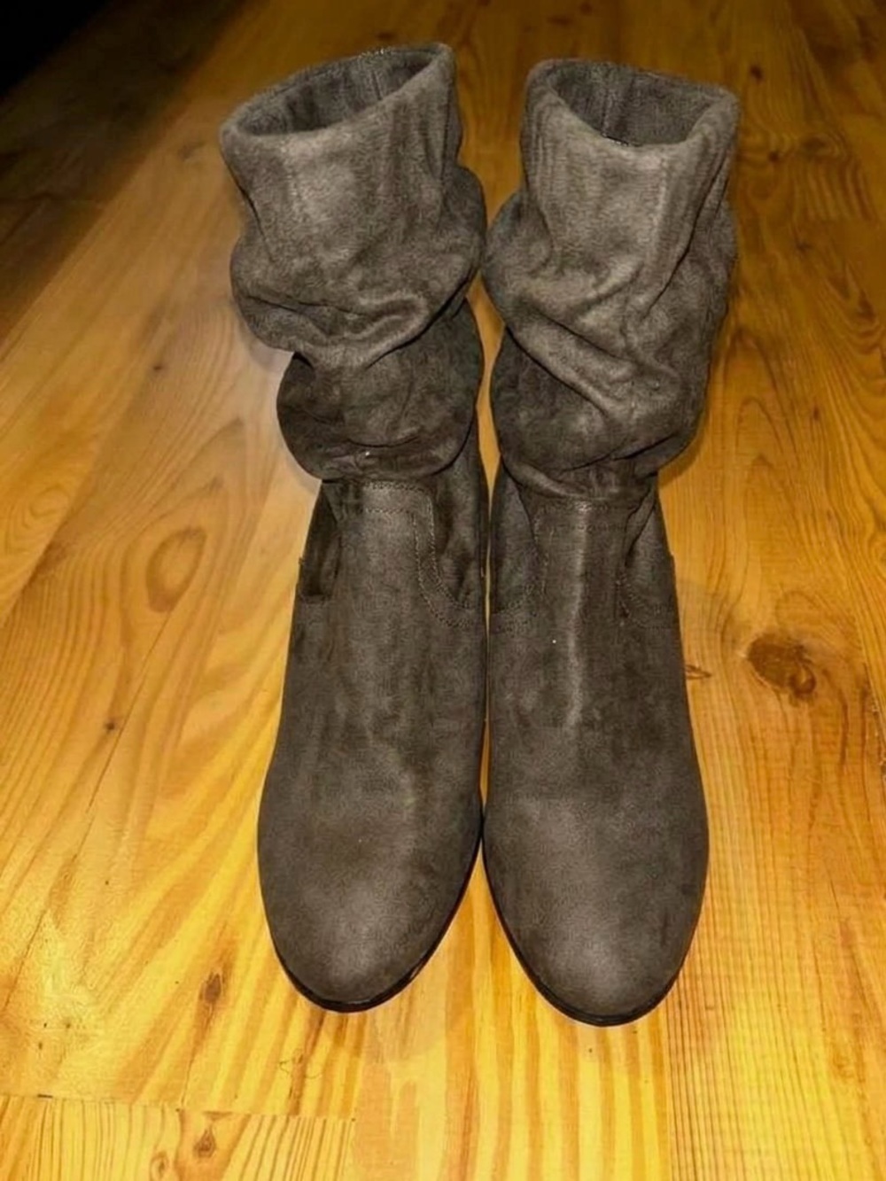 Sugar Women's Slouchy Suede Ankle Booties - Gray